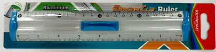 Aluminium Ruler 20Cm With Pen Clip Assorted Color