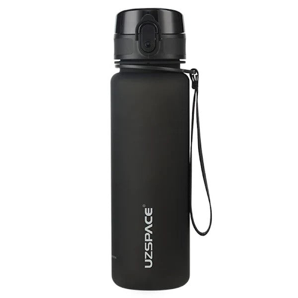 Plastic Water Bottle Colorful Frosted 650Ml Classic Black