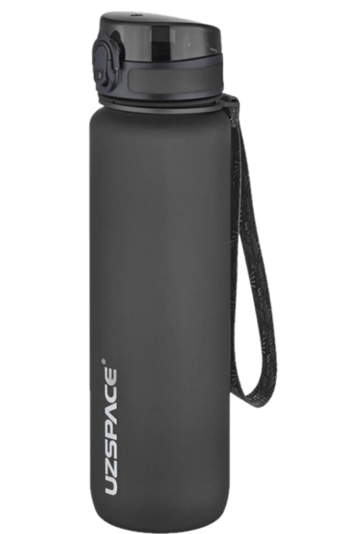 Plastic Water Bottle Colorful Frosted 1000Ml Classic Black