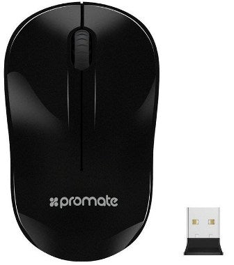 Portable Wireless Mouse Black W/Nano Usb