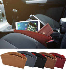 Car Seat Side Pocket Storage Brown