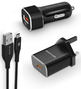 3-In-1 Charger Kit For Type-C Cable Black