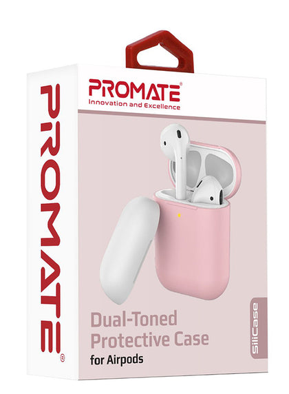 Dual-Toned Multi-Design Protective Case For Airpods Pink