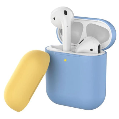 Dual-Toned Multi-Design Protective Case For Airpods Blue