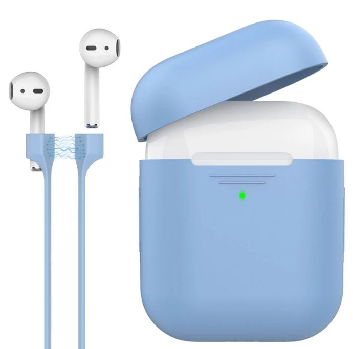 Protective Case And Strap Kit For Airpods Blue