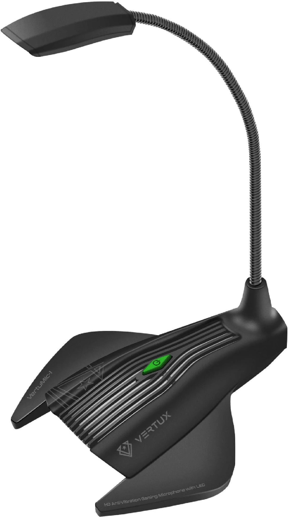 Gaming Microphone With Led Hd Anti-Vibration Black