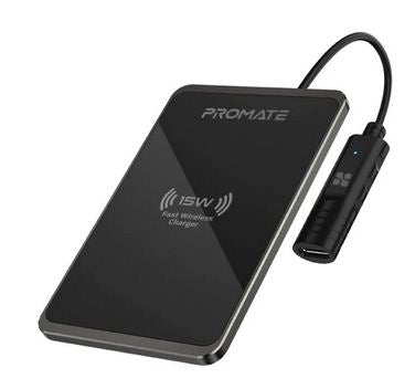 Slim Wireless Metallic Charger 15W Black