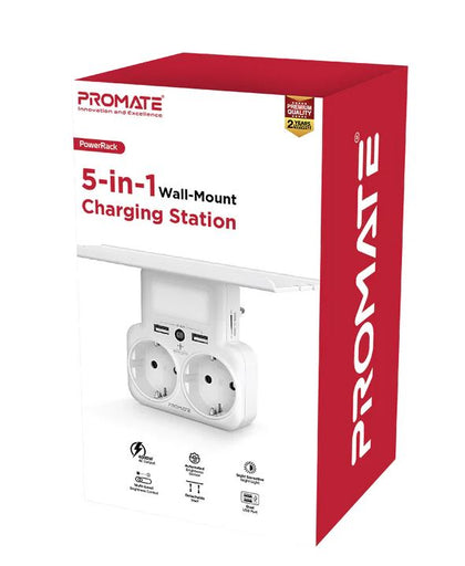 5-In-1 Wall-Mount Charging Station Black