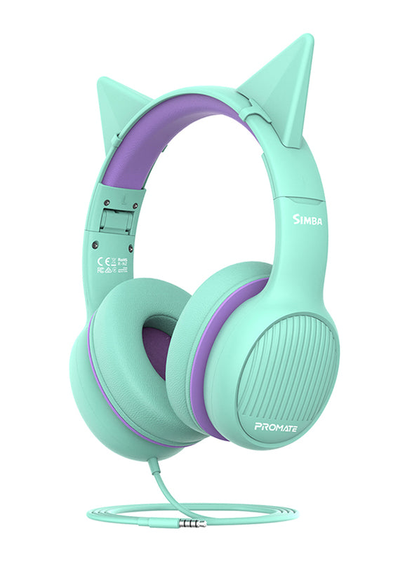Kids Safeaudio Wired Headset Emerald