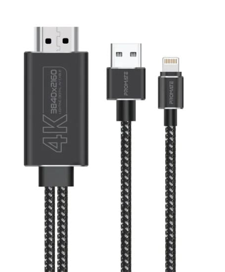 Cable Lightning To Hdmi 4K Cable Black
