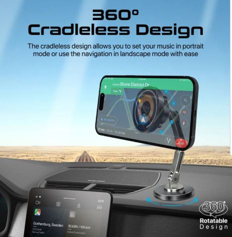 Securegrip 360 Cardleless Compatible Wireless Car Charger 15W Black