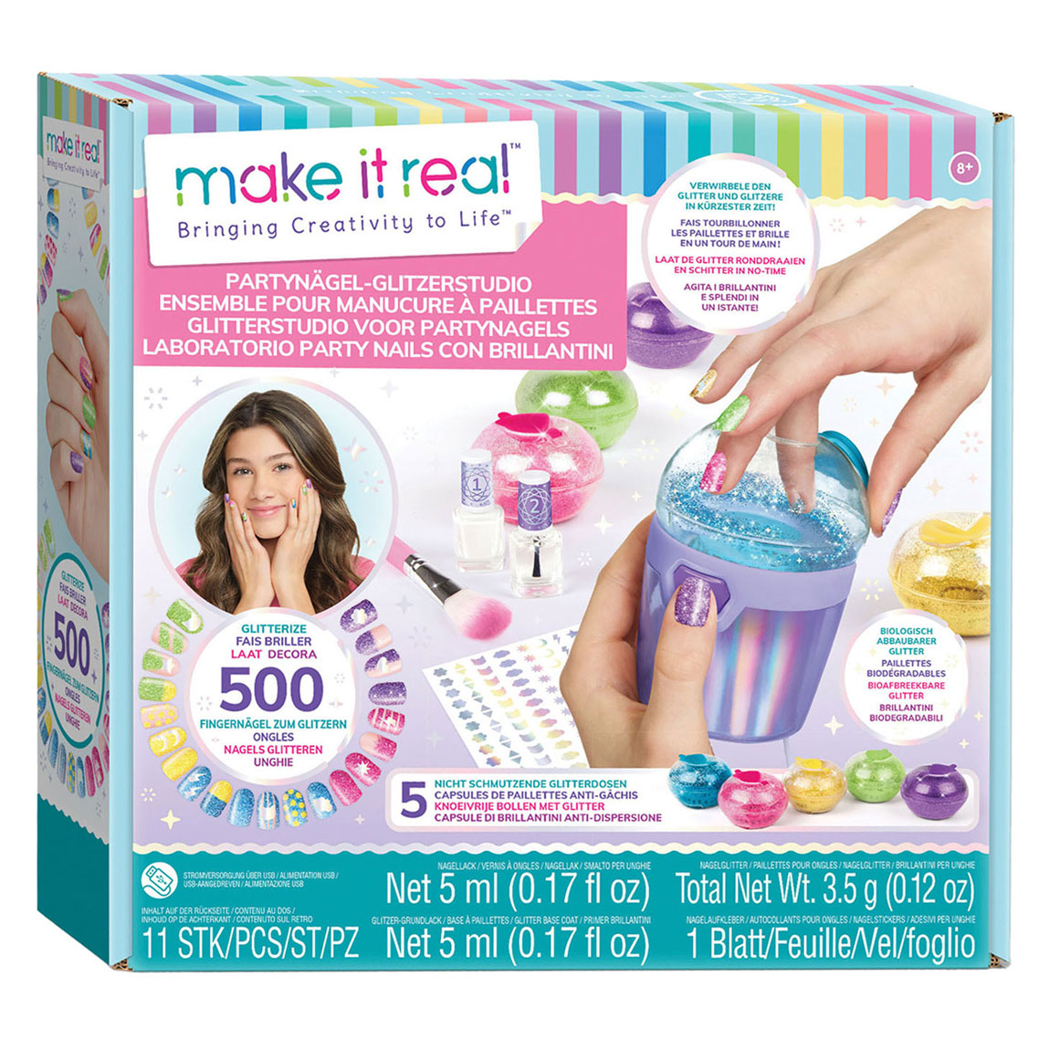 Party Nails Glitter Design Set - Larger Box