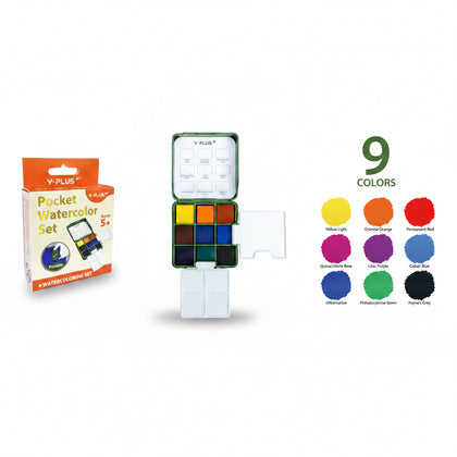 Pocket Watercolor Set 9 colors