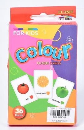 Kids Learning Flash Card About Color