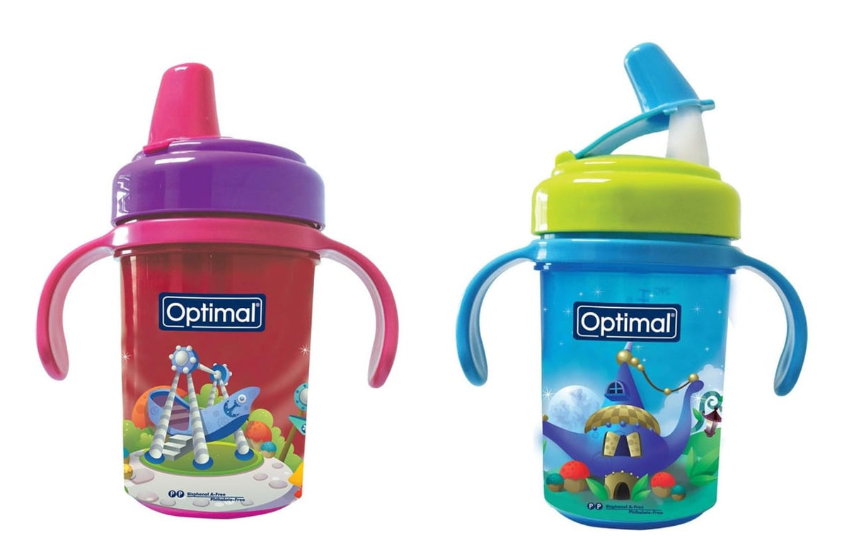 P.P. Silicone Spout Cup With Handle 12M+ 240Ml Assorted