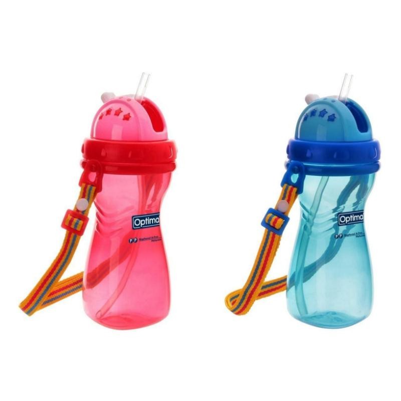P.P. Wide Neck Silicone Straw Bottle 12M+ 400Ml Assorted