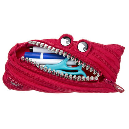 Pencil Case Talking Monster Strip Dark Red