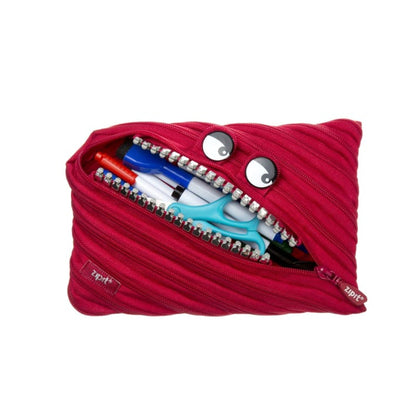 Pencil Case Jumbo Talking Monster Dark Red