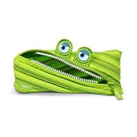 Pencil Case Strip Zipsters Wildlings Green