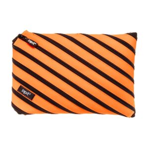 Pencil Case W/ Zippers Design Fluo Orange