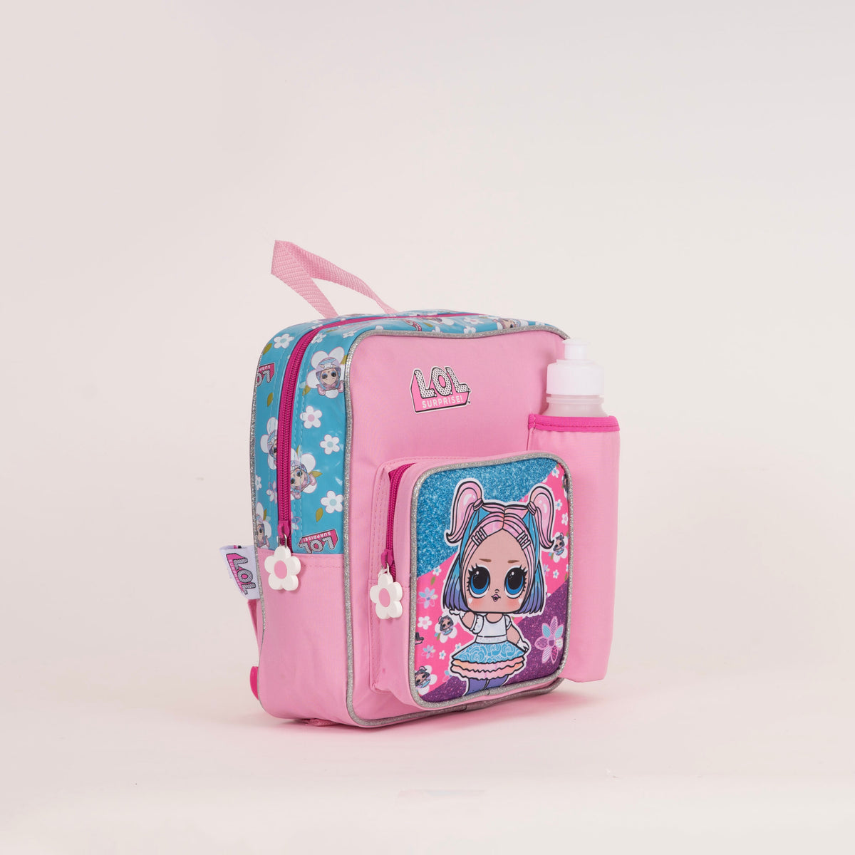 Backpack With Water Bottle,Lunch Box And Fork&amp;Spoon 11" Lol Pink