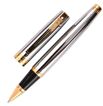 Roller Pen Bright Chrome with Gold Tone Sheaffer 300 E9342