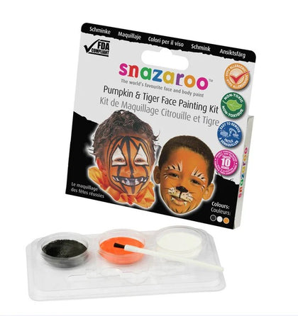 FACE PAINTING FIERY PUMPKIN & TIGER 10/SET