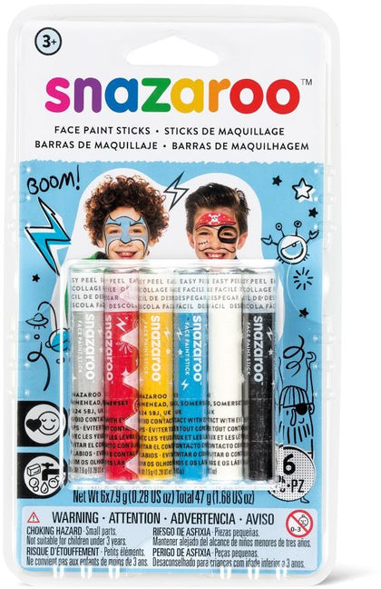 Face Paint Sticks For Boys 6/Pk