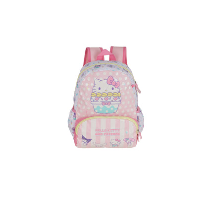 Backpack 1 Part and 2 Side Pockets and 1 Front Pocket 16" Hello Kitty