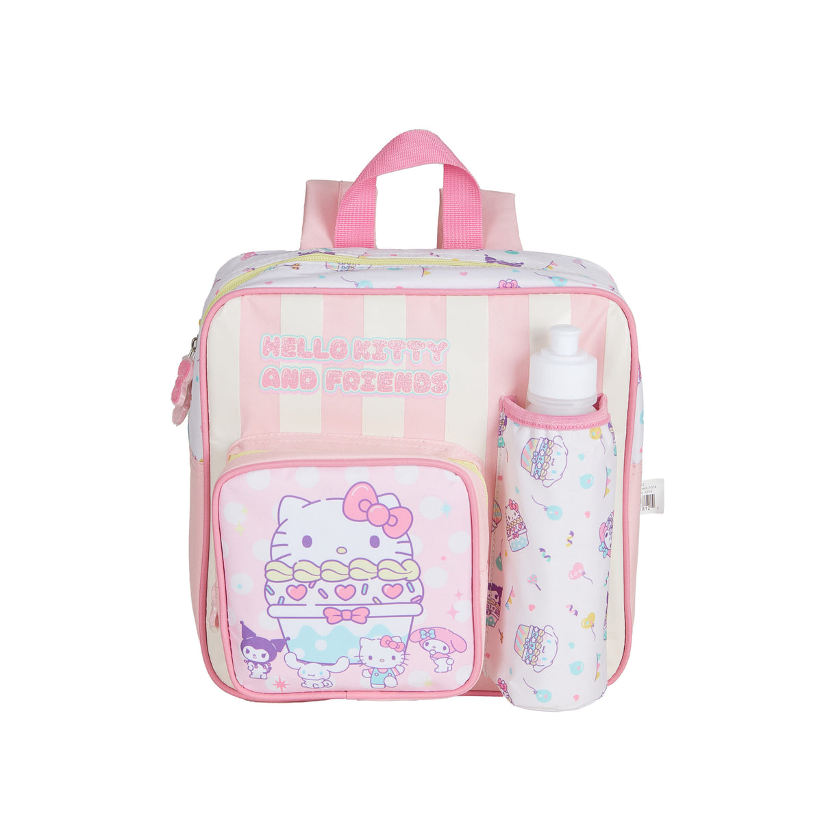 Backpack Insulated with Water Bottle, Lunch Box and Fork&amp;Spoon 11" Hello Kitty