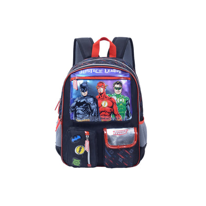 Backpack 2 Part and 2 Side Pockets and 3 Front Pockets 16" Justice League