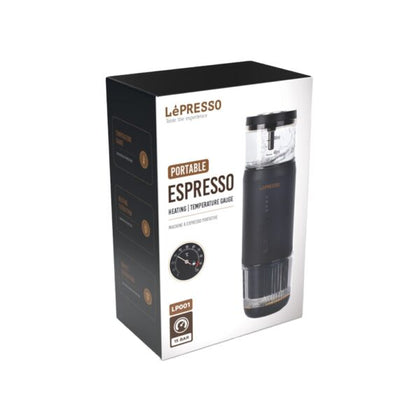 Portable Espresso Machine With Thermal Meter - Black