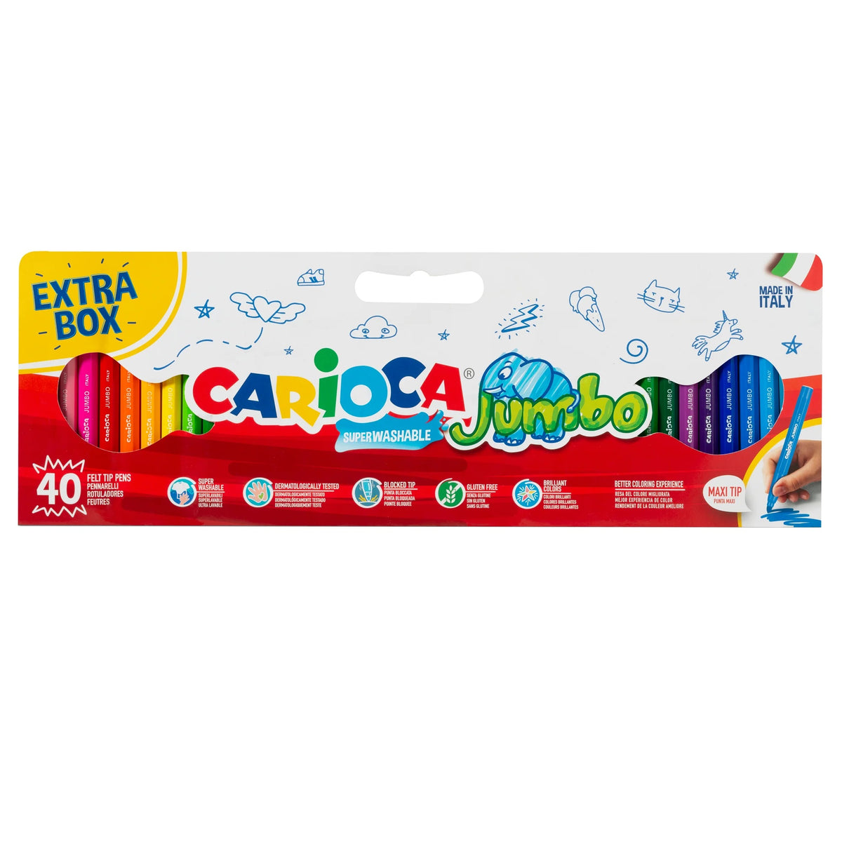 Jumbo Fiber Tip Pens 40/Pack