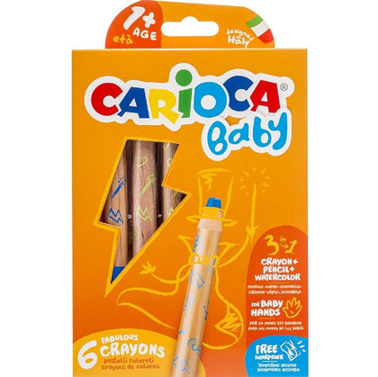 Baby 3 In 1 Coloring Crayons 6/Pack