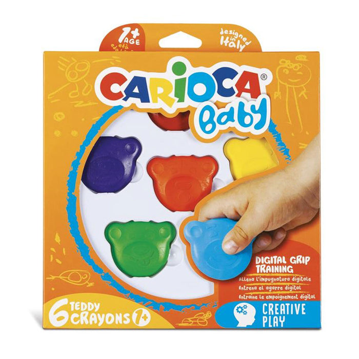 Baby Teddy Crayons 6/Pack