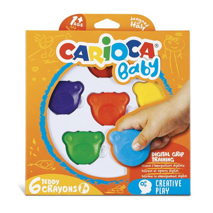 Baby Teddy Crayons 6/Pack