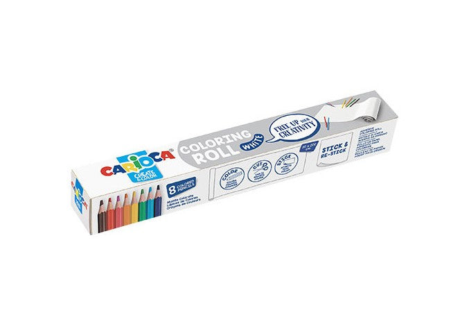 Coloring Roll White 200X30 Cm +8 Pencils