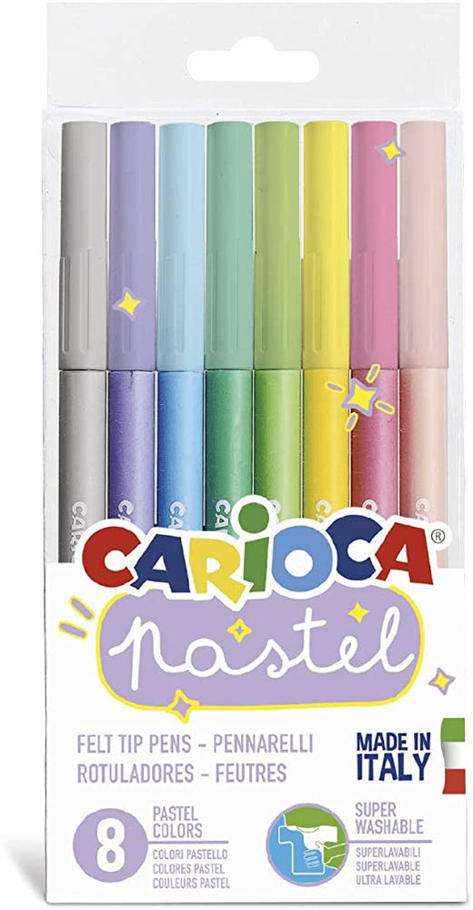 Fiber Tip Pens Pastel Plastic Box 8/Pack43032