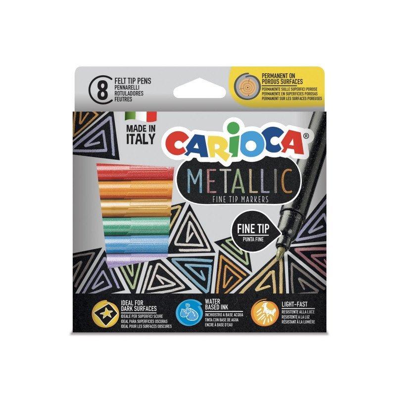 Fiber Tip Pens Metallic Finemarker  8/Pack
