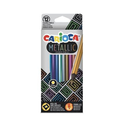 Metallic Coloring Pencil Box 12/Pack
