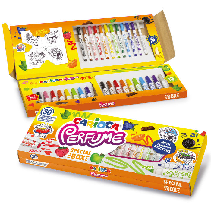 Fiber Tip Pens Scented 30/Pack+Stickers