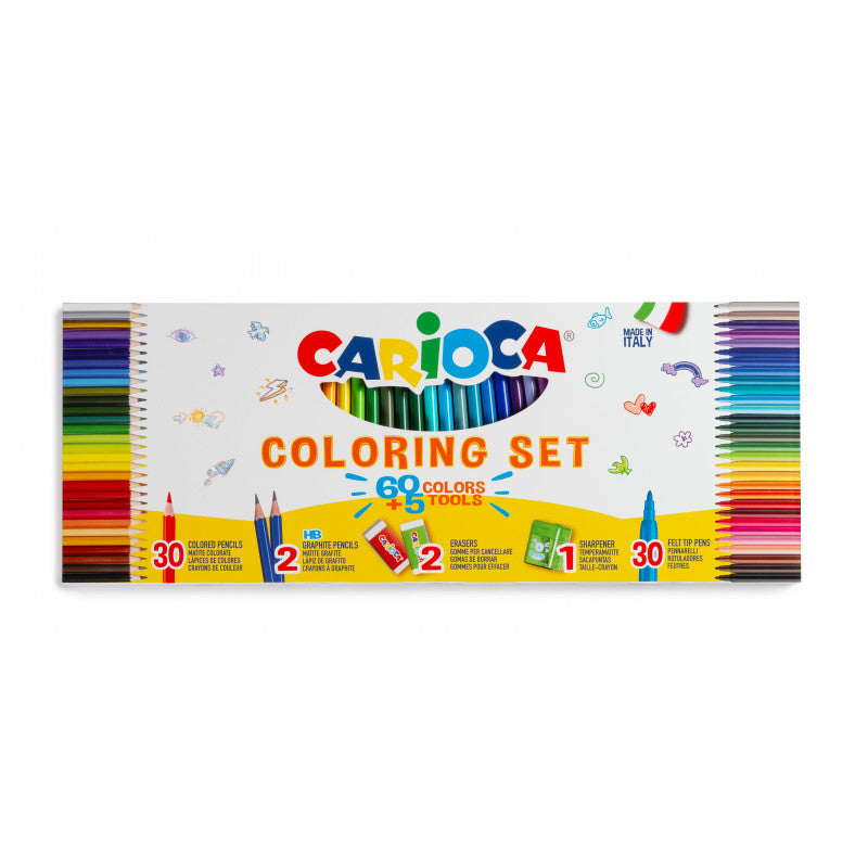 Coloring Set 60 Colors + 5 Tools | Maliks Lebanon