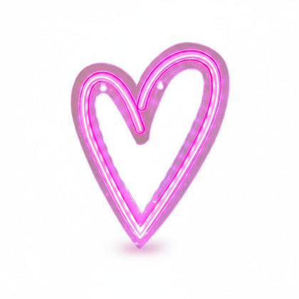 LED Neon Heart Light, Decorative USB Lamp
