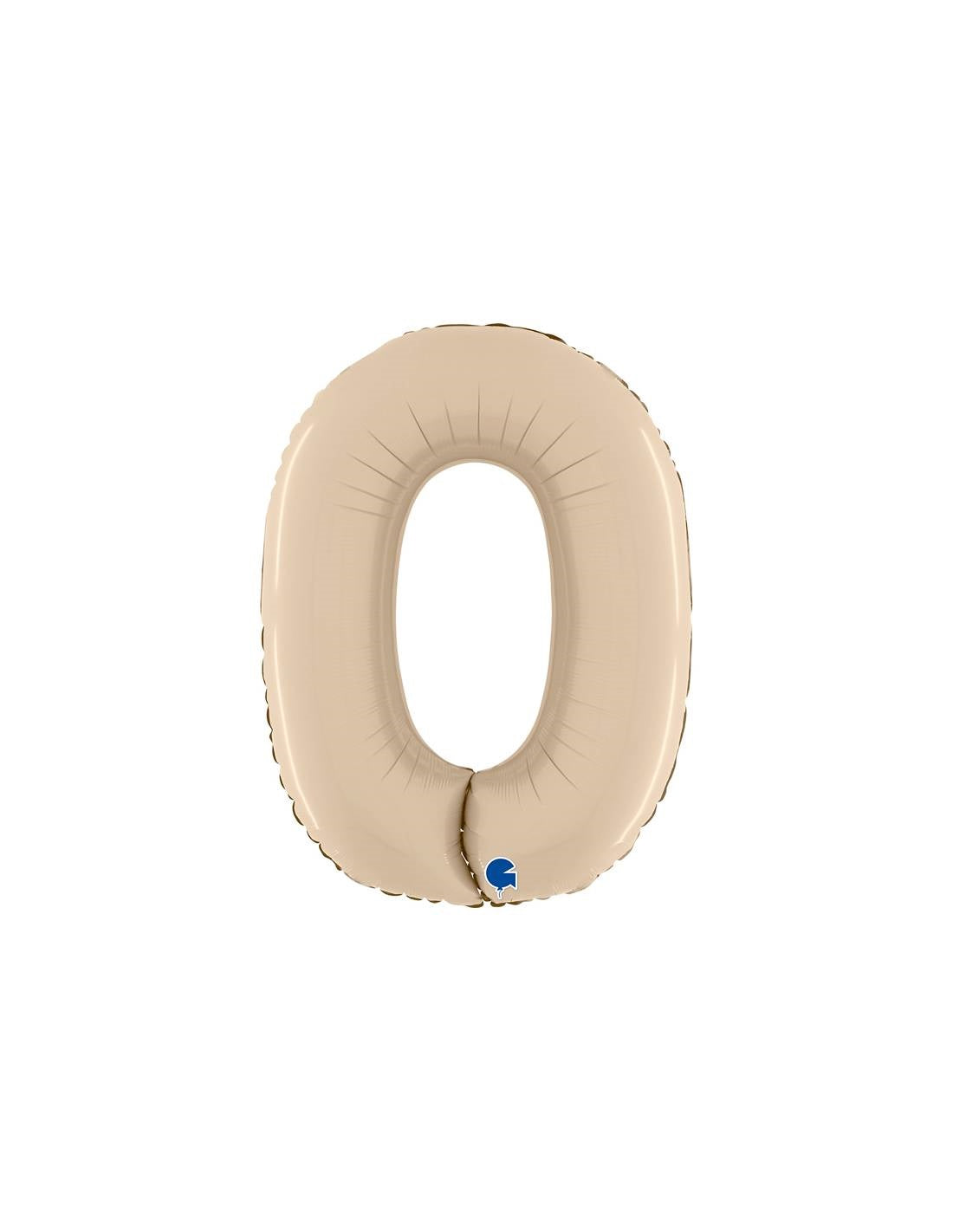 Balloon Number 0 Satin Cream 26 inch