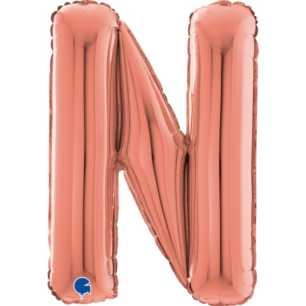 Balloon Letter N Rose Gold 26 inch