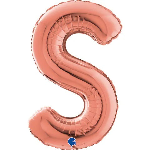 Balloon Letter S Rose Gold 26 inch