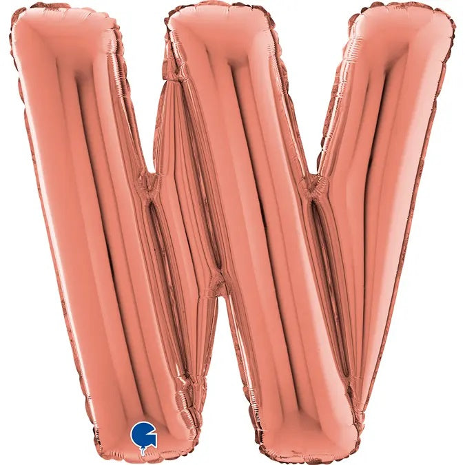 Balloon Letter W Rose Gold 26 inch