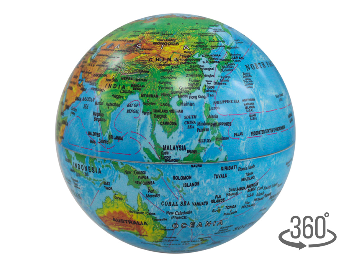 Rotating Globe Topographical Map