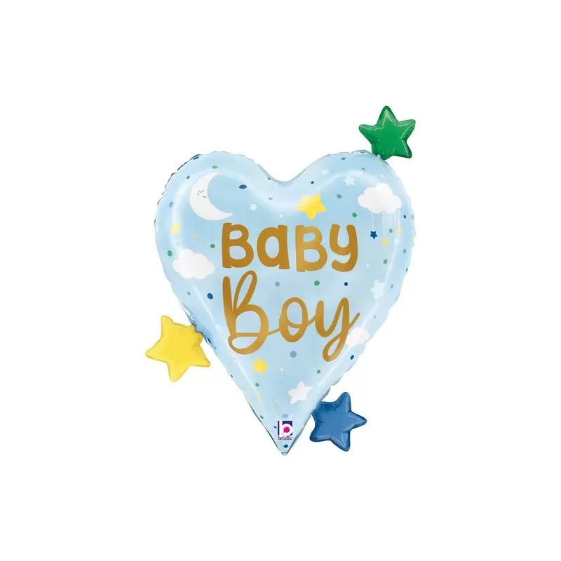 Balloon Baby Boy Heart Stars