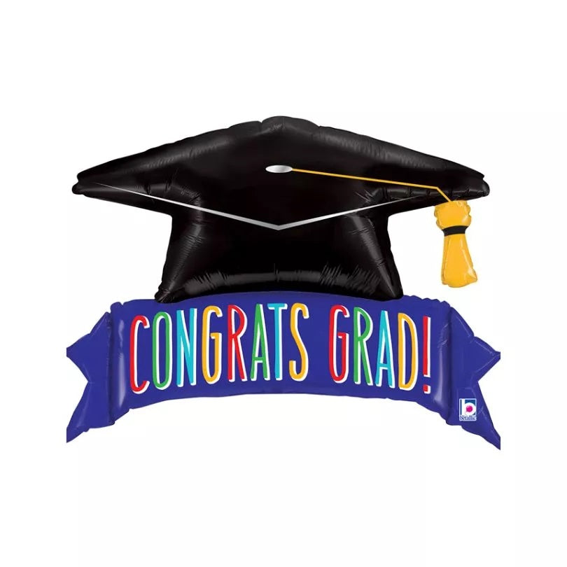 Balloon Congrats Grad Banner
